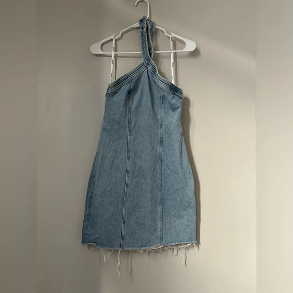 GRLFRND Dresses & Skirts - GRLFRND Vanessa denim halter neck mini dress, size XS